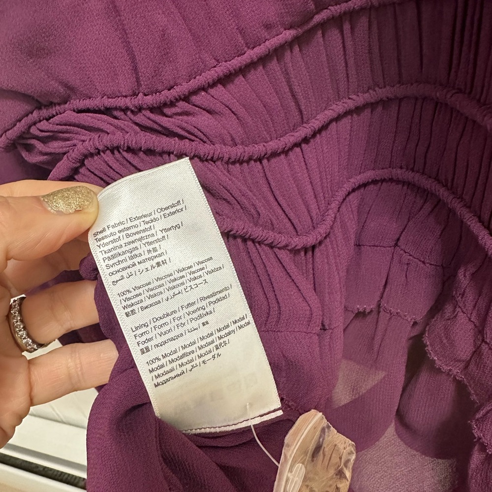 FARM Rio Purple Ruffled Blouse - Picture 8 of 8